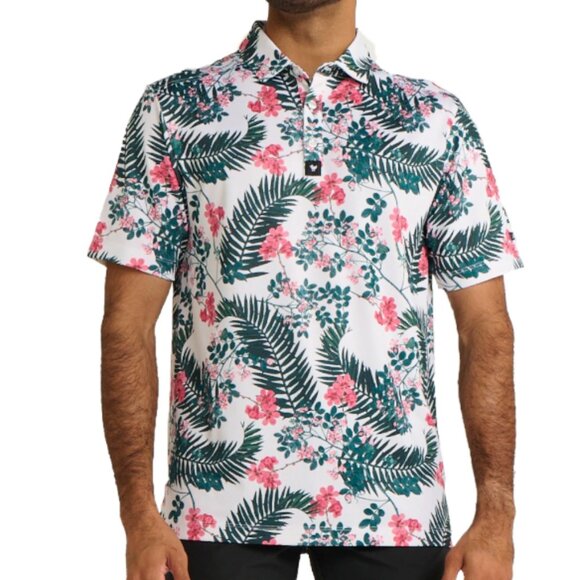 Bad Birdie Other - NWT New Bad Birdie Mens Arborist Pique Golf Polo Large L Shirt Top Casual Floral